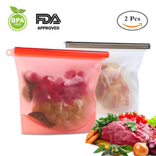 Load image into Gallery viewer, Reusable Silicone Food Storage Bag, BESTONZON 4/3/2/1 Pack Food Preservation Bag Airtight Seal Storage Container, Sandwich Bag