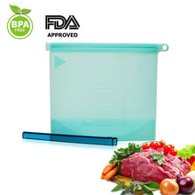 Load image into Gallery viewer, Reusable Silicone Food Storage Bag, BESTONZON 4/3/2/1 Pack Food Preservation Bag Airtight Seal Storage Container, Sandwich Bag