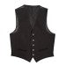 Load image into Gallery viewer, 5 Button Barathea Wool Piper Vest